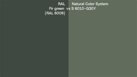 Ral Fir Green Ral 6009 Vs Natural Color System S 6010 G30y Side By