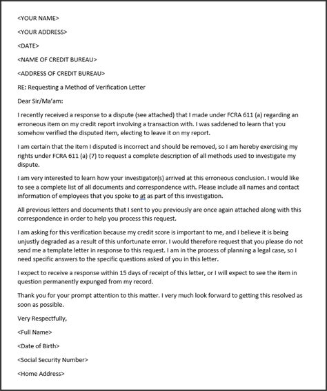 Credit Inquiry Explanation Letter Template Download