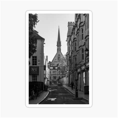 "Exeter College in Oxford, England in black and white" Sticker for Sale ...