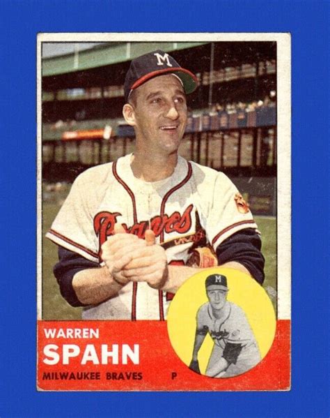 Topps Set Break Warren Spahn Vg Vgex Gmcards Ebay