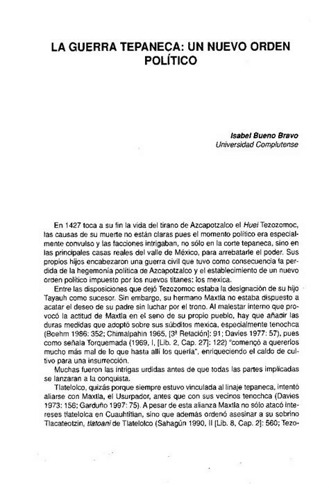 PDF La Guerra Tepaneca Un nuevo orden político DOKUMEN TIPS