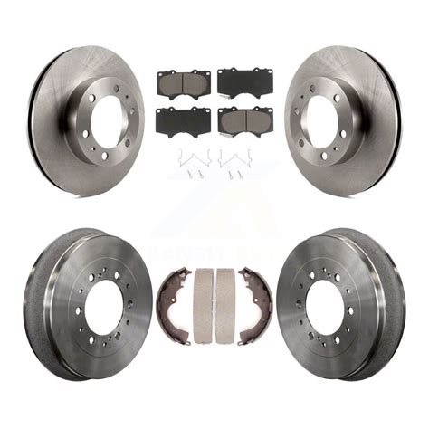 Tacoma Vented Lug Brake Rotor Ceramic Pad Drum And Shoe Kit Front