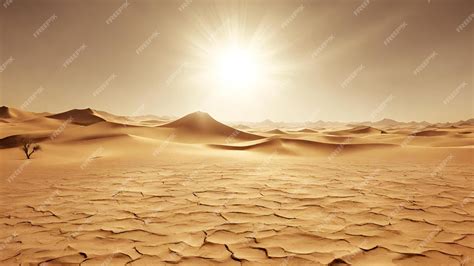 Premium Photo The Scorching Sun In The Vast Desert Version 2 Desktop