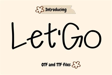 Let Go Font By Candygirl Art · Creative Fabrica