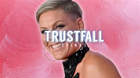 TRUSTFALL Pink Lyrics Video YouTube