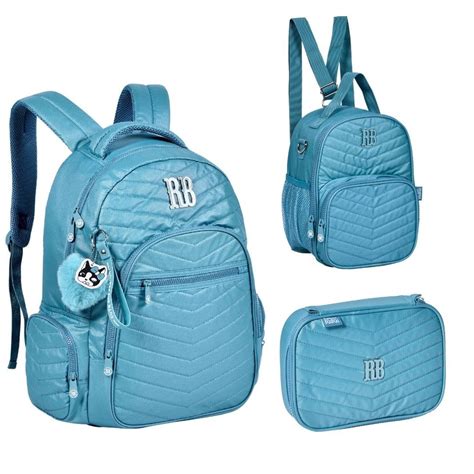 Kit Mochila Lancheira E Estojo Metalizado Da Rebecca Bonbon Shopee