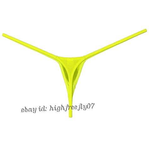 Men S Cotton Micro Thong Contour Pouch Underwear String Bikini T Back Underpants EBay