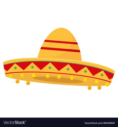 Isolated colored traditional mexican hat Vector Image