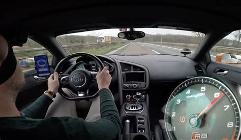 Audi R With Gated Manual Hits The Autobahn For Top Speed Run Audiworld