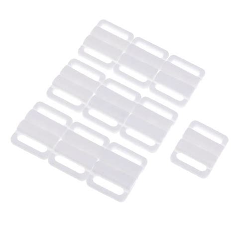 Nololo 6xPlastic Bikini Bra Clips Hook Swimwear Bikini Accessories 14mm White Walmart
