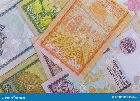 Currency Banknotes Sri Lankan Rupee in Various Denomination Stock Image ...