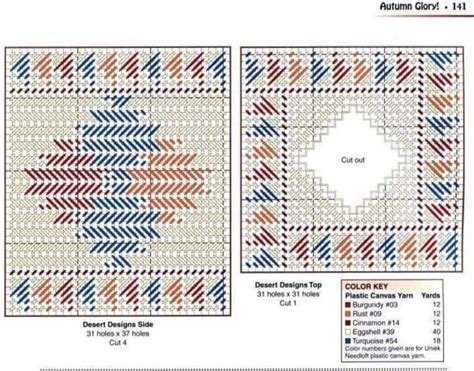 Two Cross Stitch Patterns With Different Colors