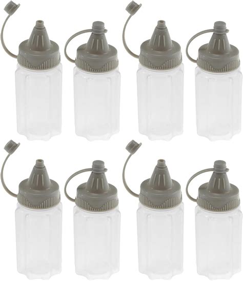 Raynag 8pcs Mini Condiment Squeeze Bottle Sauce Containers