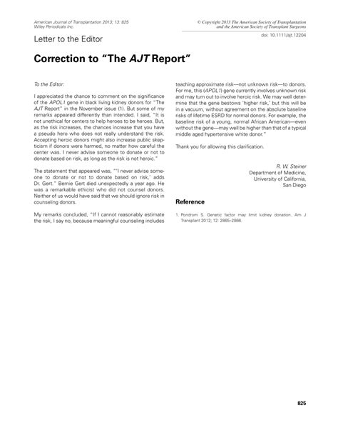 Pdf Correction To The Ajt Report”