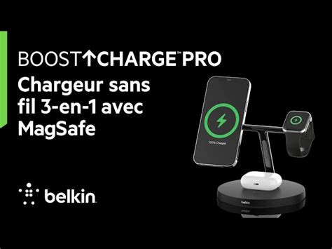 Belkin Boostcharge Pro Station De Recharge Sans Fil En Avec Magsafe