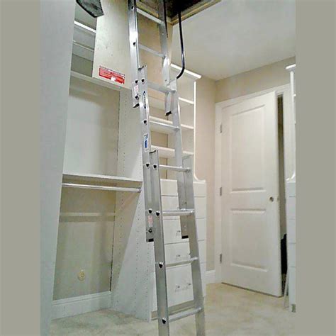 Aluminum Compact Attic Ladder 250 Lb 1824 To 3030 Inch Opening Range