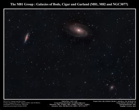 The M81 Group Of Galaxies First Light Of My Cem70 Jérémie Astrobin