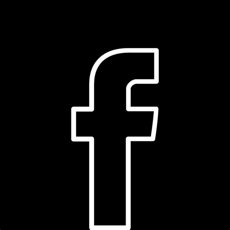 Facebook logo black and white - chlisttc