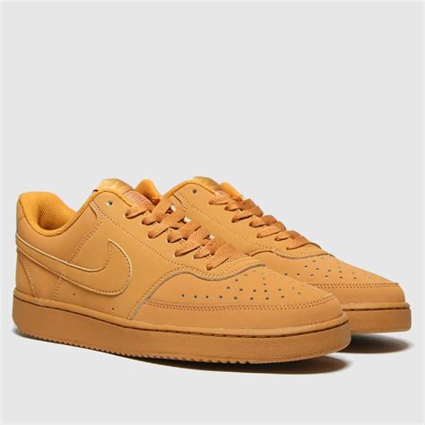 Mens Tan Nike Court Vision Low Trainers Schuh