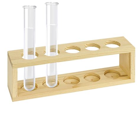 Amazon.com: SHIDOW Wooden Test Tube Rack- Holds 5 x 30mm, 5 Holes Lab ...
