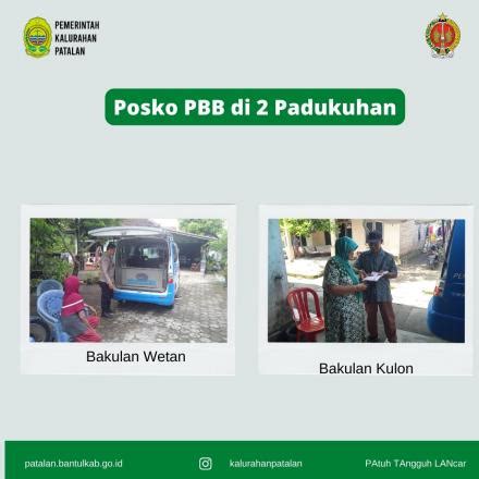 Posko PBB Di 2 Pedukuhan Website Kalurahan Patalan