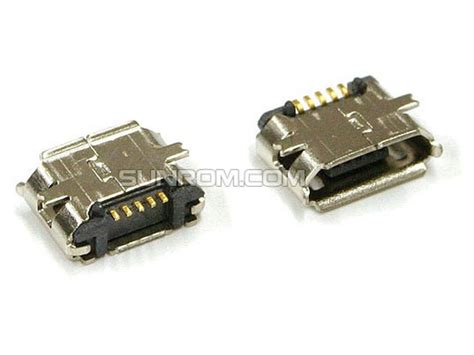 Micro Usb Connector B Female 5 Pin Smd 4358 Sunrom Electronics