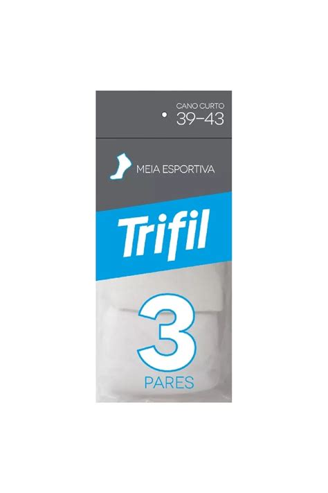 MEIA TRIFIL KIT 3X1 ESPORTIVA CANO CURTO 39 43 BRUEDS CALÇADOS