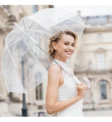 Parapluie Long Cloche Transparent Simple