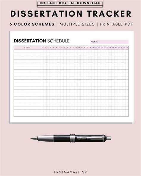 Dissertation Timeline Template Prntbl Concejomunicipaldechinu Gov Co