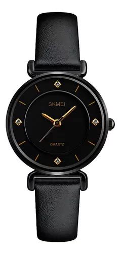 Reloj Mujer Skmei 1330 Cuero Ecologico Minimalista Elegante Color De La