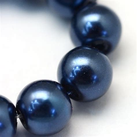 Navy Blue Glass Pearl Beads 3mm 4mm 6mm 8mm 10mm 12mm 14mm Etsy