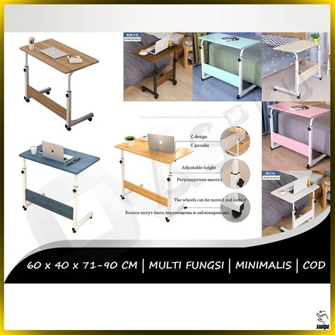 Meja Laptop Adjustable Portable Tiang Stand Penyangga Penahan Meja