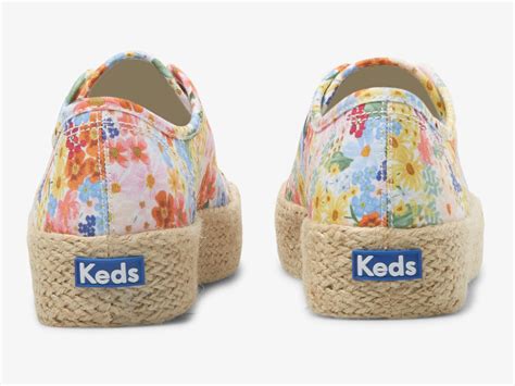 Womens Keds X Rifle Paper Co Triple Kick Whitemulti