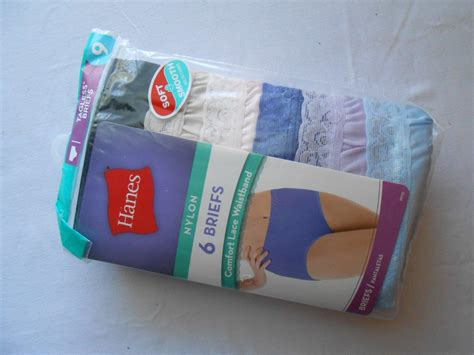 Hanes Pp70as Womens Nylon Brief Panties 6 Pack Size 6 7 8 9 10 Ebay