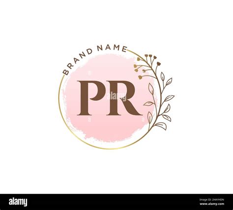 Pr Feminine Logo Usable For Nature Salon Spa Cosmetic And Beauty