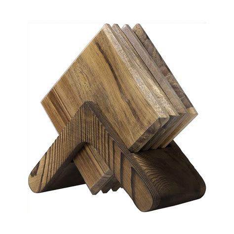 Natural Square Acacia Drink Cup Coaster With Holder Wooden Coasters