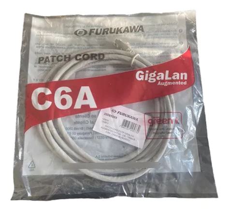 Patch Cord Gigalan 2 Mts Cat 6a Furukawa Cinza Blindado Parcelamento