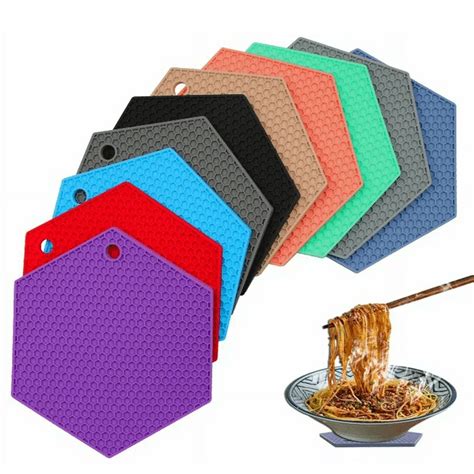 Acdanc Trivet Mat Multipurpose Silicone Pot Holders Hot Pads Silicone Heat Resistant Coasters