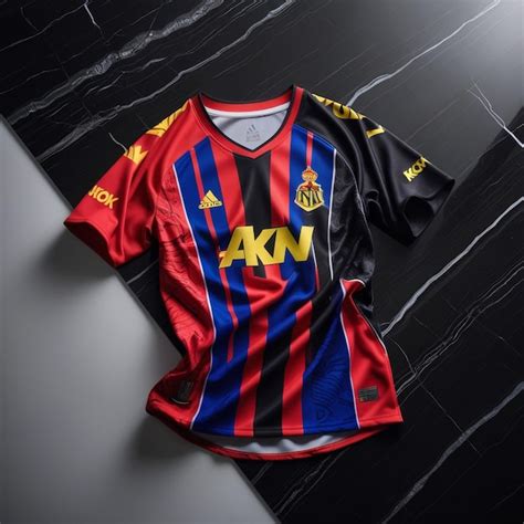 Team Spirit Sports Jersey Against Black Marble Background | Premium AI ...