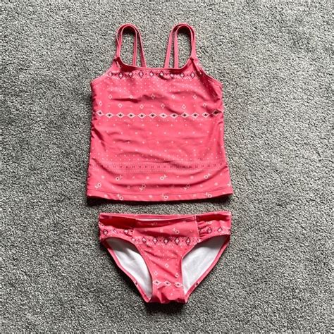OshKosh B Gosh Swim Oshkosh Bgosh Pink Bikini Swim Set With White Trim Poshmark