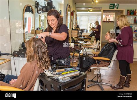 Womens hair dressing salon, Norfolk, UK Stock Photo - Alamy