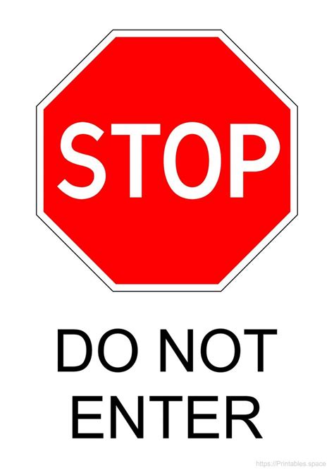 Printable Stop Sign Shape