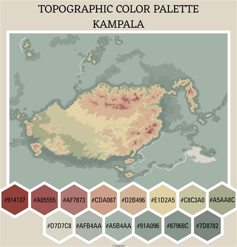 Artstation Topographical Color Palette Kampala