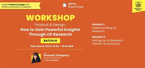 Beli Tiket Product And Design Workshop How To Gain Powerful Insights