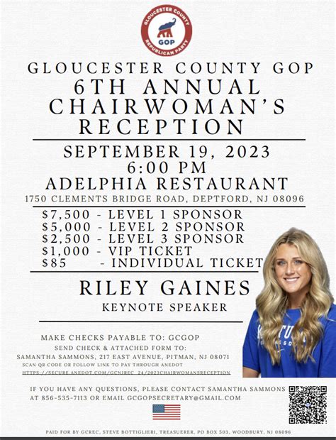 Gloucester County GOP Chairwoman’s Reception – New Jersey Republican Party