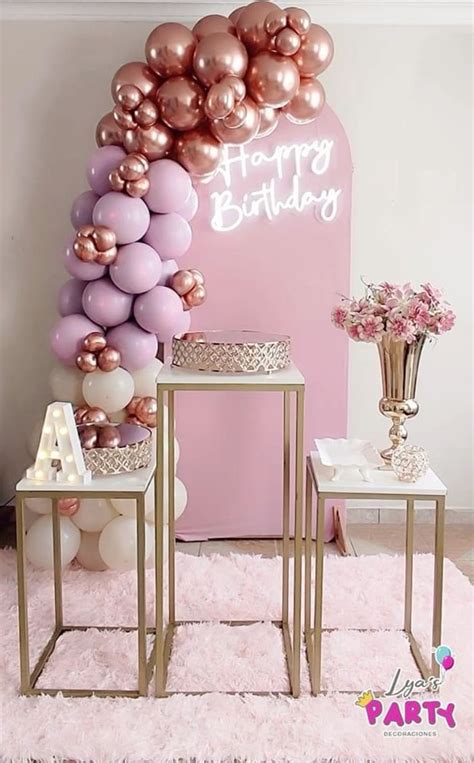 DECO ADULTO TONOS NUDE Fiestas de cumpleaños de color rosa Decoración fiesta adultos