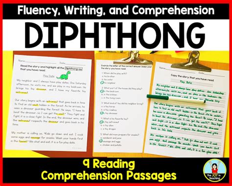 Diphthong Reading Comprehension Passage Etsy