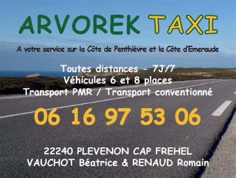 Arvorek Taxi Dinan Cap Fr Hel Tourisme