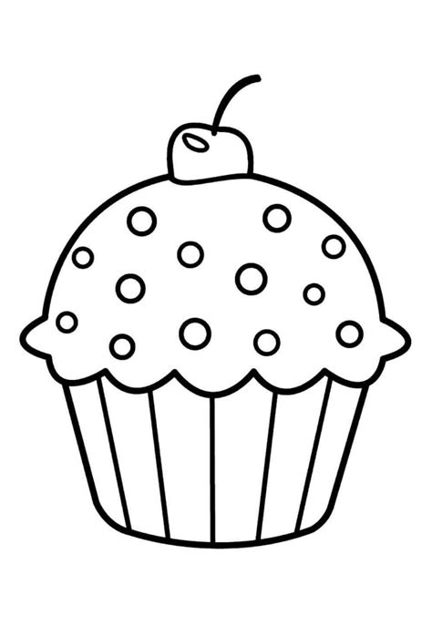 Cupcake Desenho Para Imprimir - Desenhos de Cupcake para Imprimir e Colorir