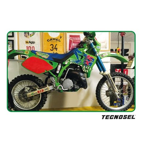 Kit déco complet avec housse de selle TECNOSEL Team KAWASAKI 1993 KX